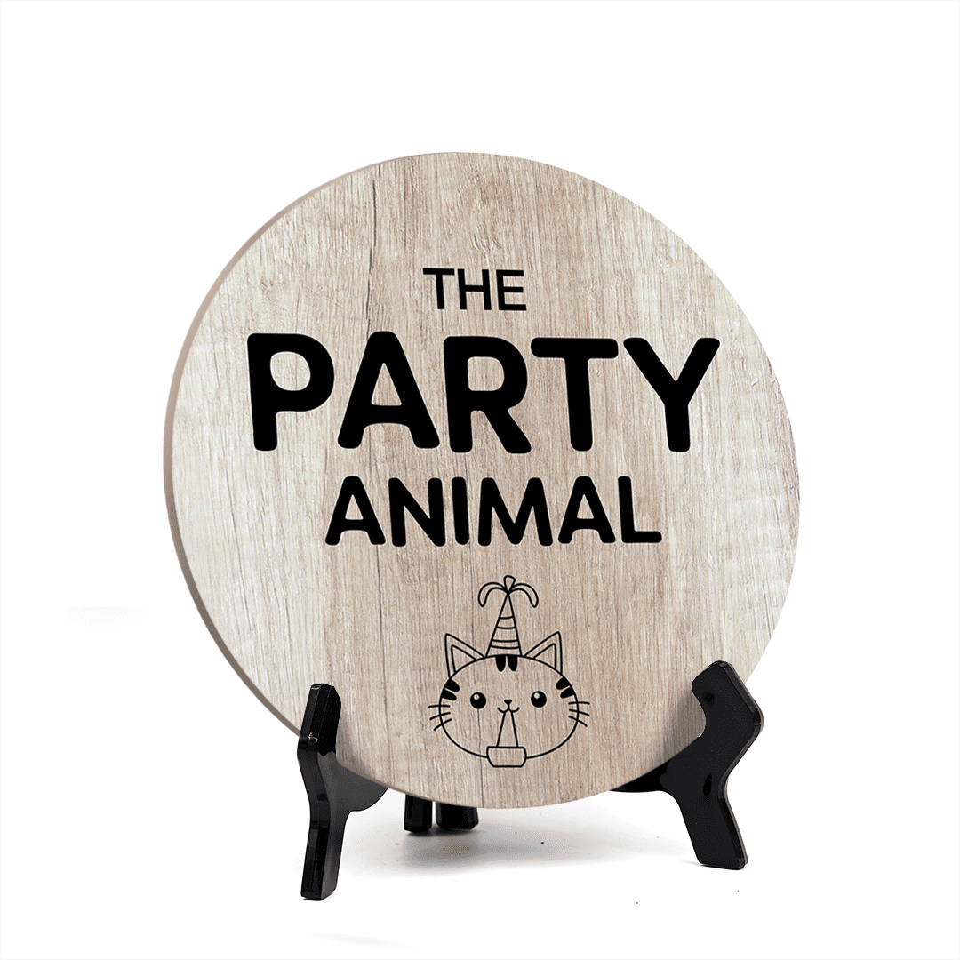 Round Table Signage Please Be Polite To Our Staff Circle Table Sign With Acrylic Stand (5x5