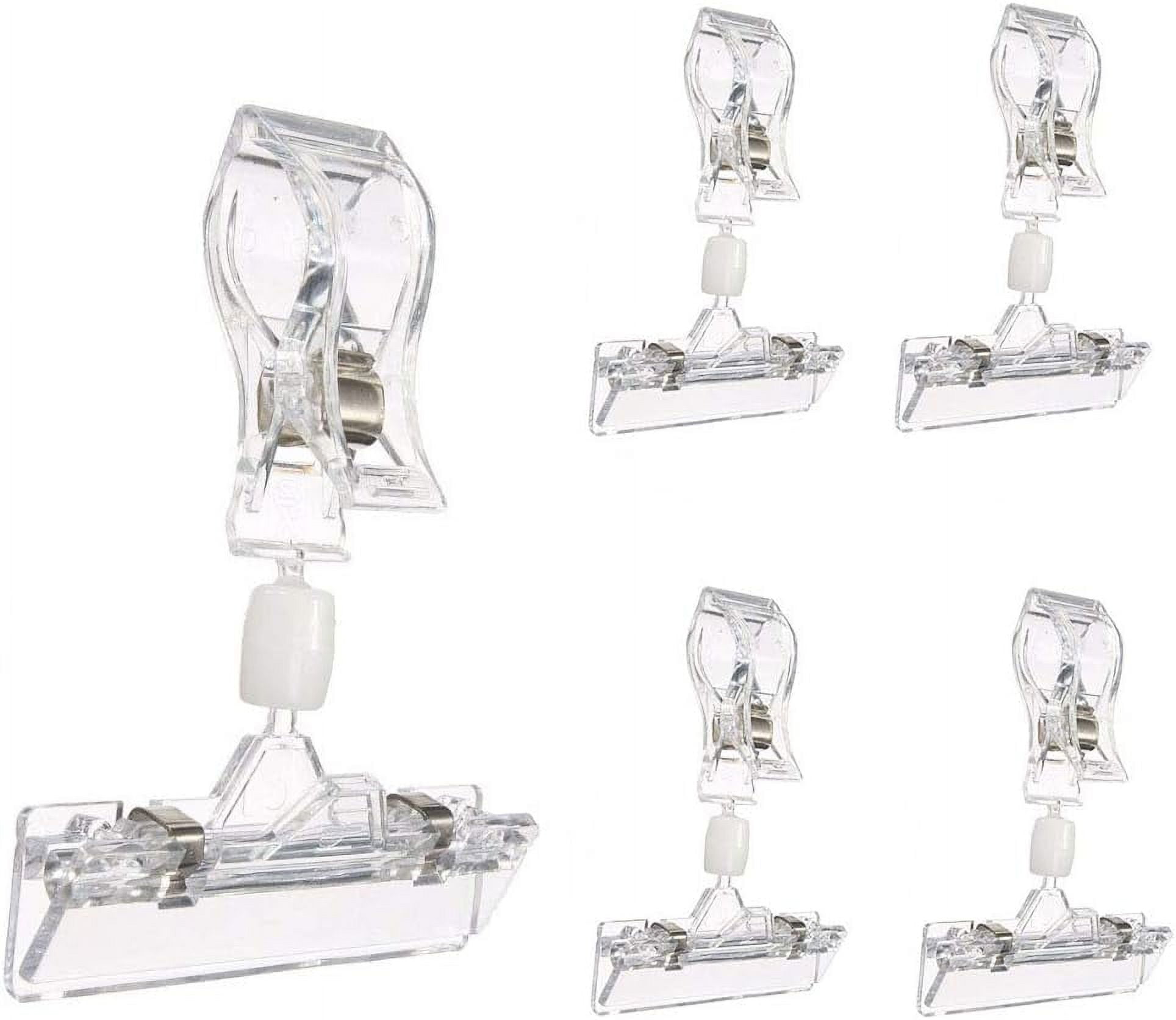 Sign Clips 17 Pack, Plastic Sign Holder Clip, Merchandising Price Clips