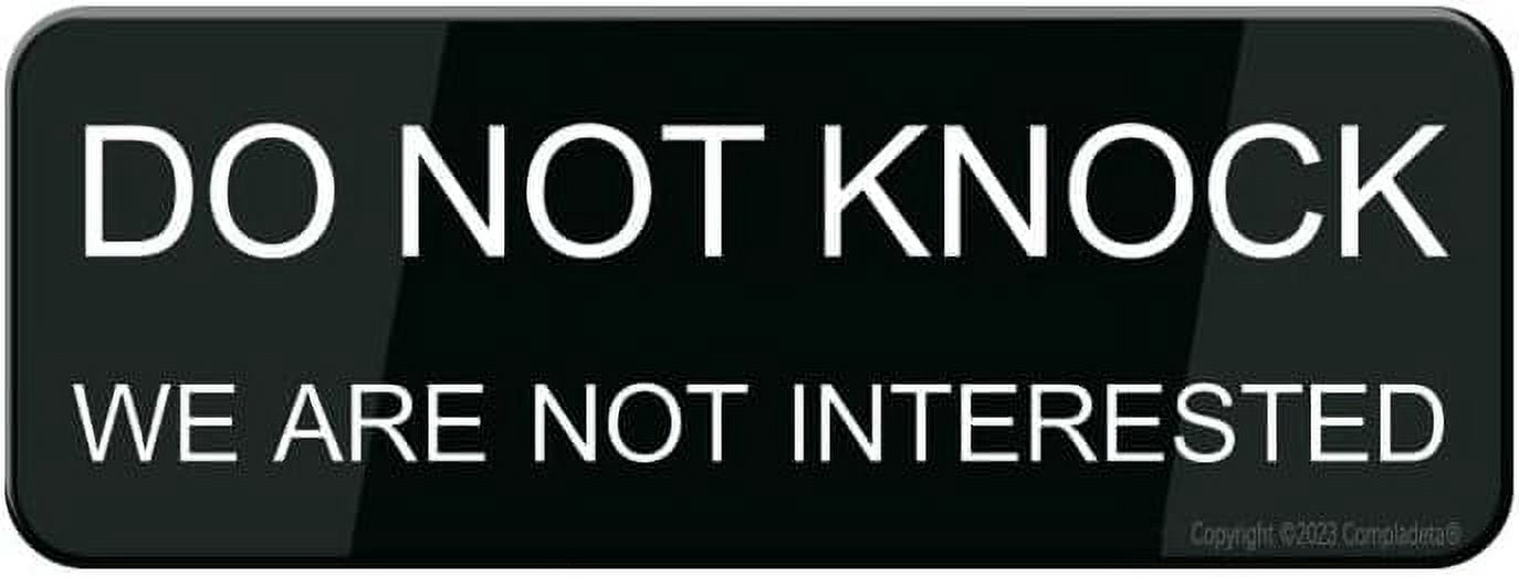 Not Intrested Sign Sign For Door, Acrylic Plastic Do Not Knock We Are Not Interested Sign ...