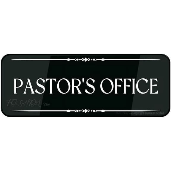 Sign For Door Acrylic Plastic Fancy Pastor'S Office Sign Sign 3"" X 10"" Fade Resistance Indoor/Outdoor Use