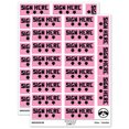 thumbnail image 1 of Sign Here Arrows Teacher Student School Sticker Set - Light Pink - Gloss Finish - 2.00" Large, 1 of 7