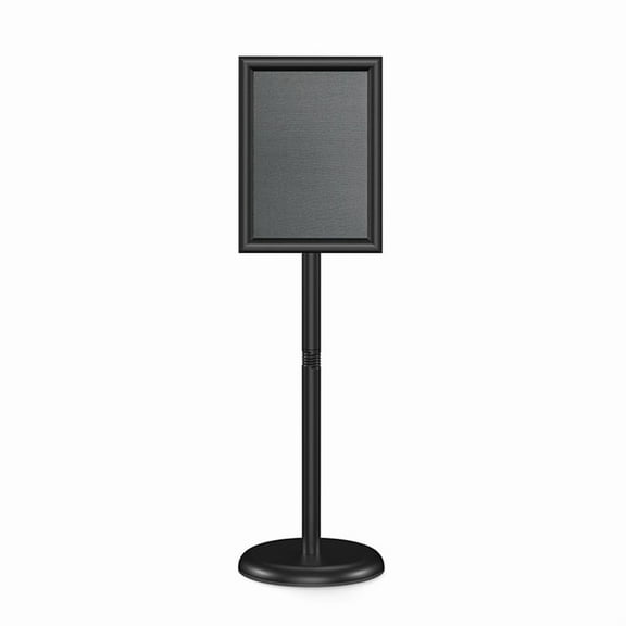 Sign Holder Stand 8.5x11 Inch Adjustable Floor Standing Sign Holder - Signage Stand with Snap-Open Frame Display