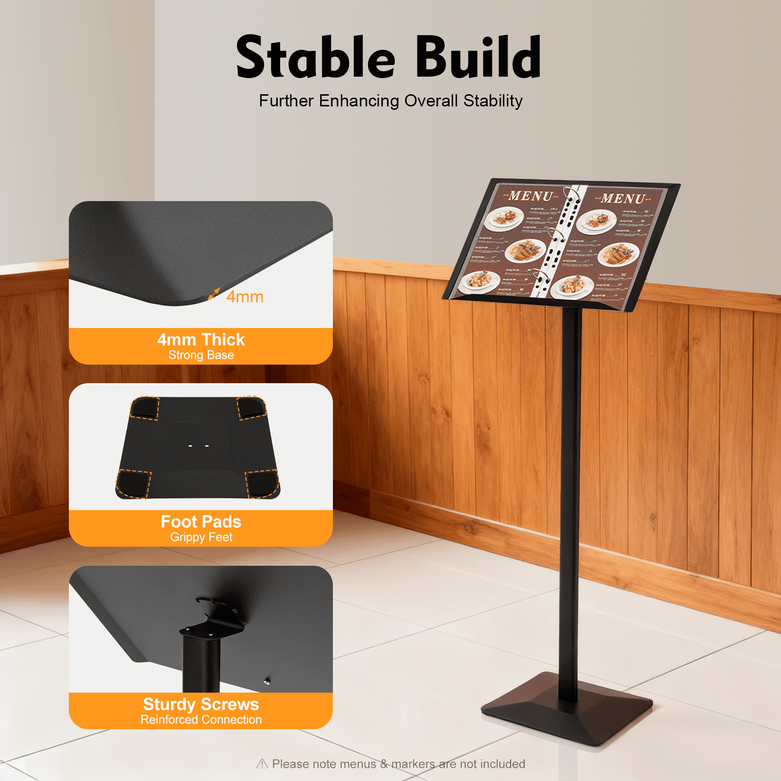 Sign Holder Vertical Flip Menu Stand, Floor Standing Catalogue Browser ...
