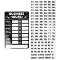 thumbnail image 1 of Sign Hours Open Signs Store Hour Business Closed Refunds Restaurant Returns Adhesive Operation Hanging Decorative, 1 of 9