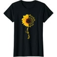 thumbnail image 1 of Sign Language - ASL - American Sunflower - Share the Love T-ShirtMen and women, Black T-shirt, size: Extra large, 1 of 4