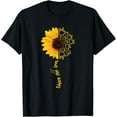 thumbnail image 1 of Sign Language - ASL - American Sunflower - Share the Love T-ShirtMen and women, Black T-shirt, size: Extra large, 1 of 4