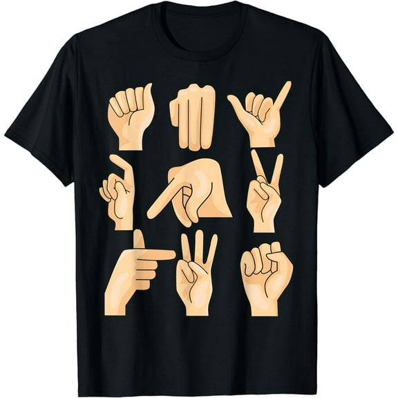 Sign Language ASL Teacher Hand Learning Hearing Impaired T-Shirt