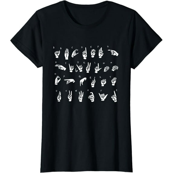 Sign Language Alphabet - ASL Gift Deaf Gift ASL Teacher Gift T-Shirt