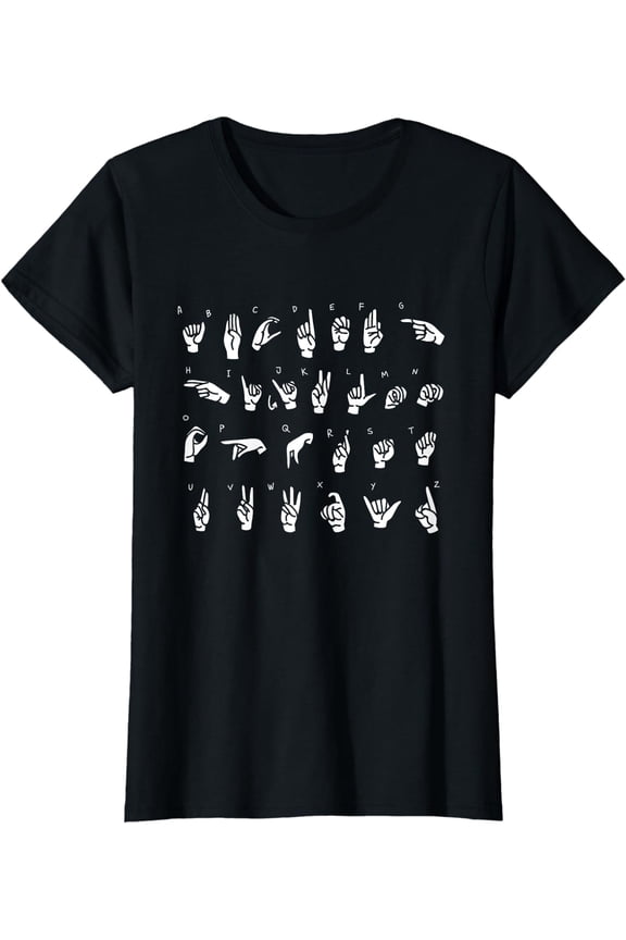Sign Language Alphabet - ASL Gift Deaf Gift ASL Teacher Gift T-Shirt