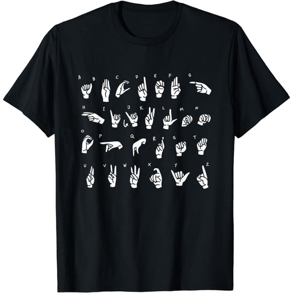 Sign Language Alphabet - ASL Gift Deaf Gift ASL Teacher Gift T-Shirt