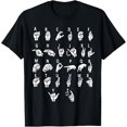 Sign Language Alphabet For ASL Interpreter Deaf Teacher Stud TShirt
