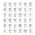 thumbnail image 1 of Sign Language Flash Cards for Beginners, 36 Cards ASL Learning Materials with Illustrations, Communication Education Tool for Speech Therapy Classroom, 1 of 2