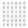 thumbnail image 1 of Sign Language Flash Cards for Beginners, 36 Cards ASL Learning Materials with Illustrations, Communication Education Tool for Speech Therapy Classroom, 1 of 2