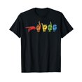 thumbnail image 1 of Sign Language Funny Rainbow Flag Gay LGBT Deaf ASL Mute Gift T-Shirt, 1 of 5