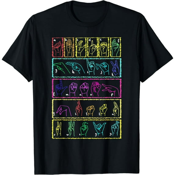 Sign Language Hand Alphabet Learning ASL Teacher Gifts T-Shirt