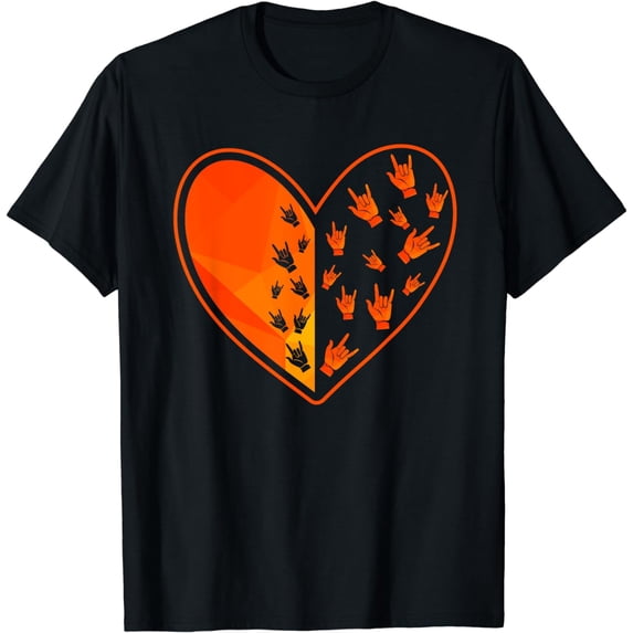 Sign Language Heart - ASL Deaf ASL Teacher T-Shirt