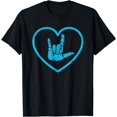 thumbnail image 1 of Sign Language I Love You Sign - ASL Retro Distressed Heart, 1 of 4
