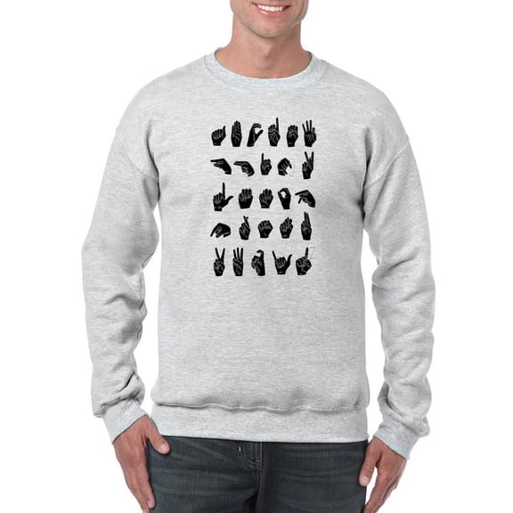 Sign Language I Sweatshirt Men -Emma Scarvey Designs, Male Medium