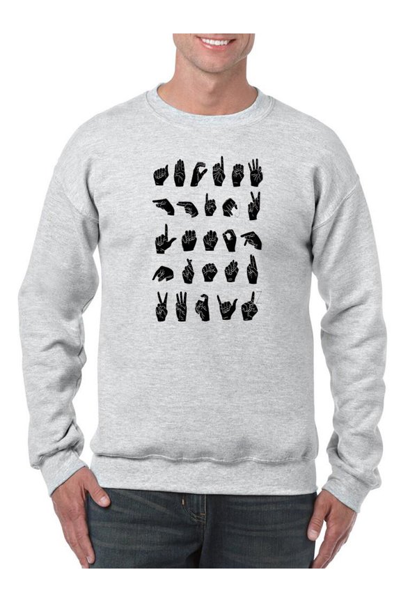 Sign Language I Sweatshirt Men -Emma Scarvey Designs, Male Medium