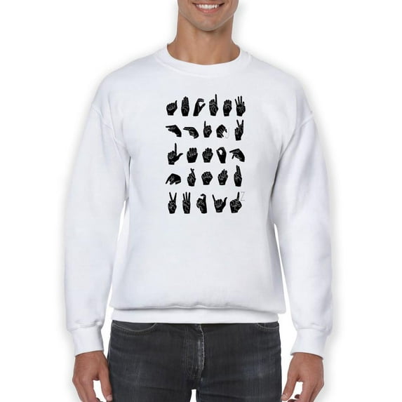 Sign Language I Sweatshirt Men -Emma Scarvey Designs, Male Medium