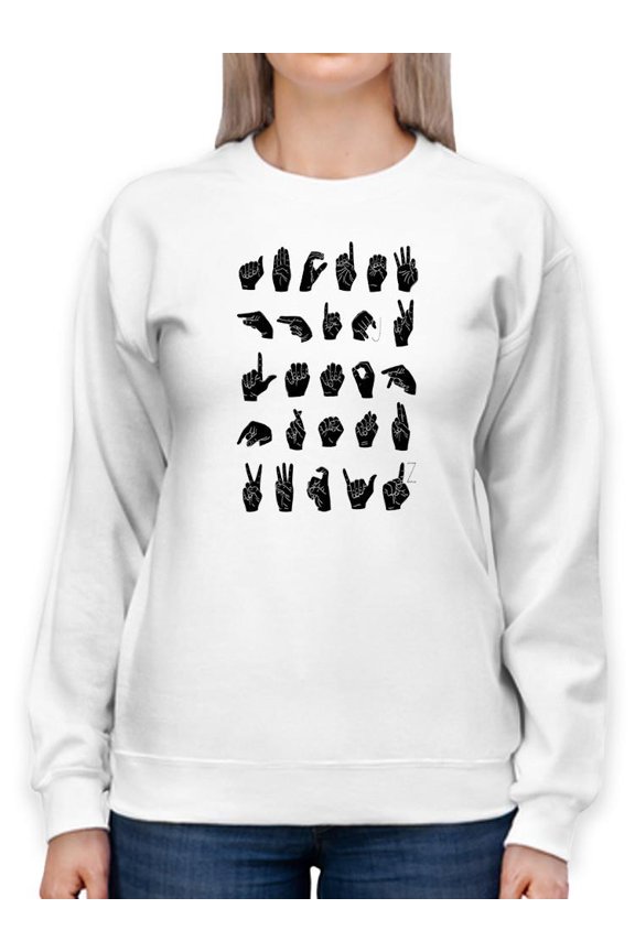 Sign Language I Sweatshirt Women -Emma Scarvey Designs, Female Small