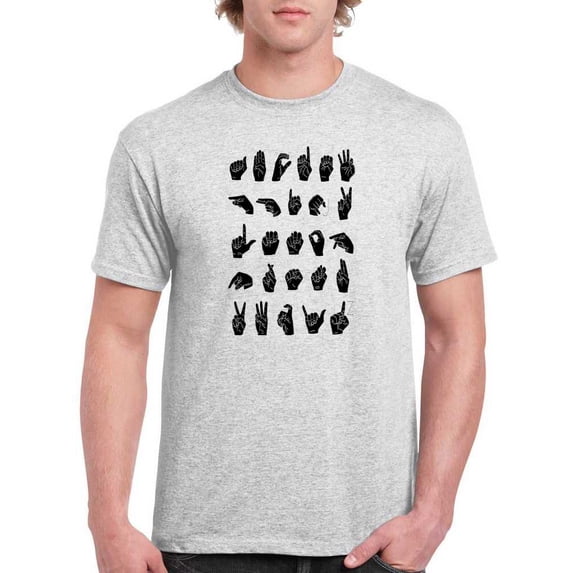Sign Language I. T-Shirt Men -Emma Scarvey Designs, Male 3X-Large