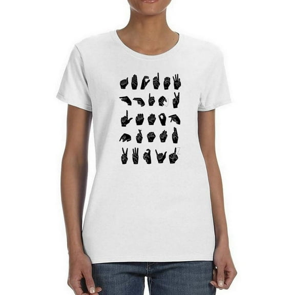 Sign Language I. T-Shirt Women -Emma Scarvey Designs, Female Large