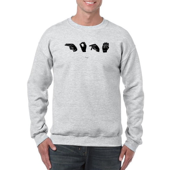Sign Language Ii Sweatshirt Men -Emma Scarvey Designs, Male Small
