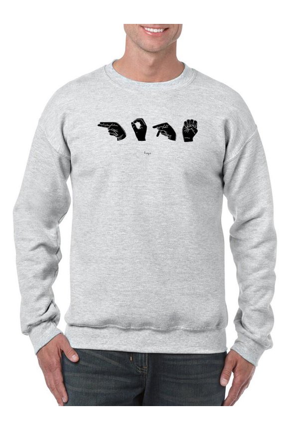 Sign Language Ii Sweatshirt Men -Emma Scarvey Designs, Male XX-Large