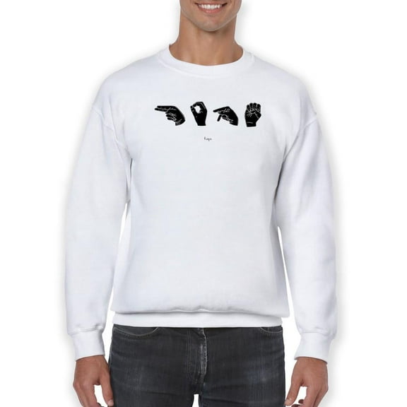 Sign Language Ii Sweatshirt Men -Emma Scarvey Designs, Male XX-Large