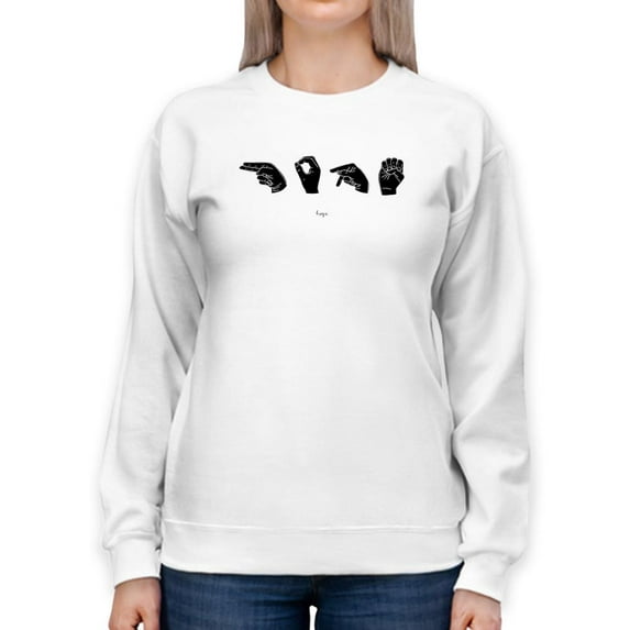 Sign Language Ii Sweatshirt Women -Emma Scarvey Designs, Female Small
