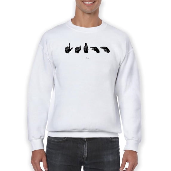 Sign Language Iii Sweatshirt Men -Emma Scarvey Designs, Male x-Large