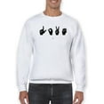 thumbnail image 1 of Sign Language Iv Sweatshirt Men -Emma Scarvey Designs, Male XX-Large, 1 of 4