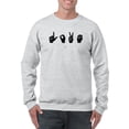 thumbnail image 1 of Sign Language Iv Sweatshirt Men -Emma Scarvey Designs, Male XX-Large, 1 of 4