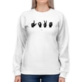 thumbnail image 1 of Sign Language Iv Sweatshirt Women -Emma Scarvey Designs, Female Medium, 1 of 4