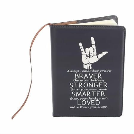 Sign Language Leather Notebook I Love You ASL Gifts ASL Interpreter Teacher Journal Deaf Awareness Gifts (Sign Language Notebook)$$Office