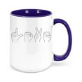 thumbnail image 1 of Sign Language Mug, Love Sign Language, Gift For Deaf Person, Finger Spelling, Deaf Coffee Mug, Sign Language Gift, Gift For Deaf Person, BLUE, 1 of 1