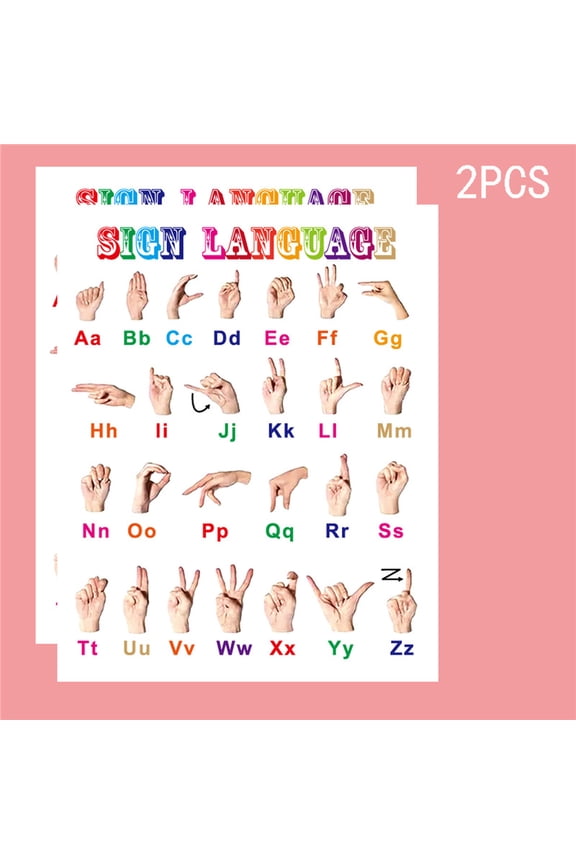 Sign Language Posters for Classroom 2 Pack Asl Alphabet Hobby Posters Homeschool Wall Decor Browse Our Collection
