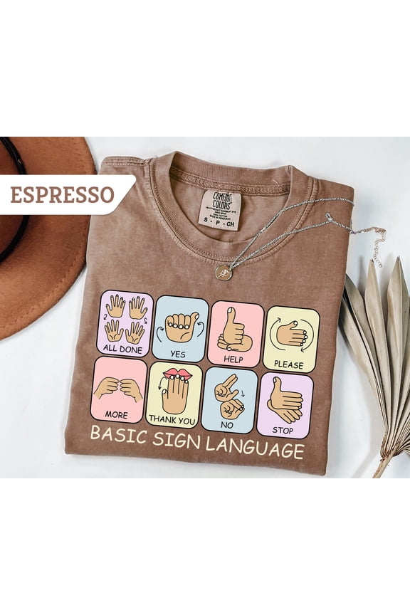 Sign Language Shirt Basic Sign Language TShirt ASL Tee Speech Therapist ShirtSpeech Langua