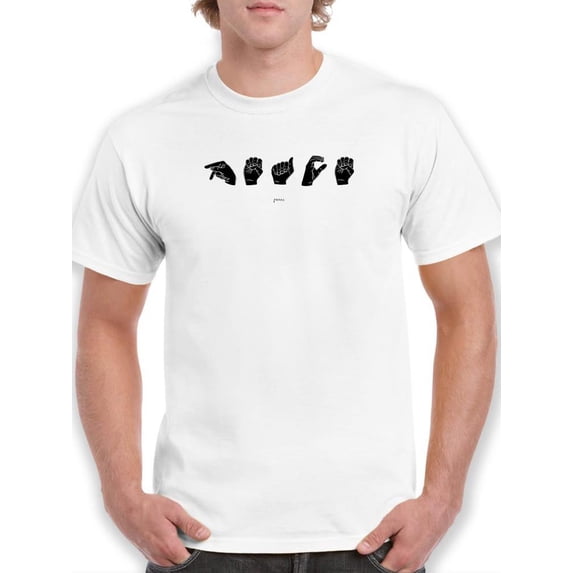 Sign Language V. T-Shirt Men -Emma Scarvey Designs, Male 3X-Large