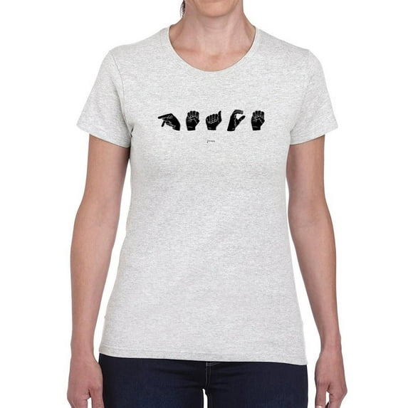 Sign Language V. T-Shirt Women -Emma Scarvey Designs, Female 5X-Large