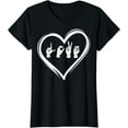 thumbnail image 1 of Sign Languages Teacher Heart Hand Sign Interpreter Linguist T-Shirt, 1 of 3