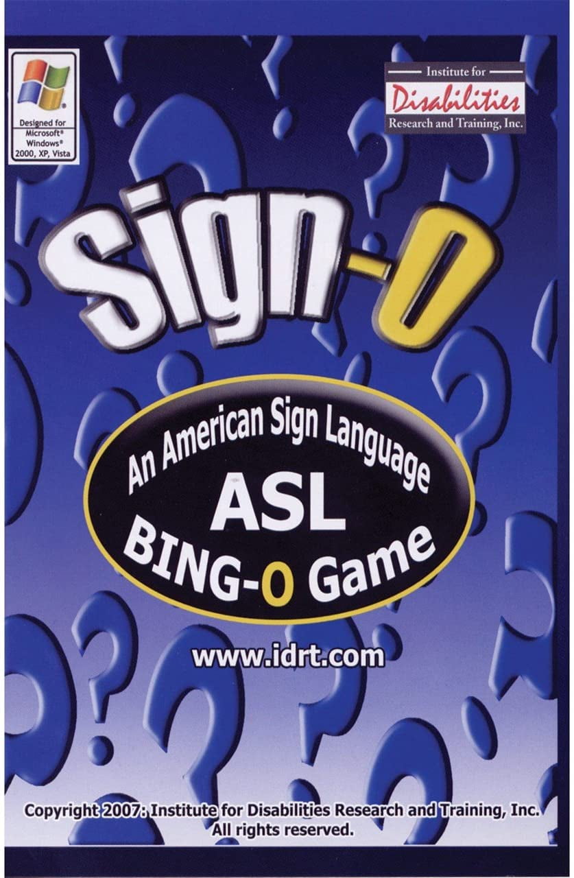 SignO ASL BingO Game for the Deaf on CDRom Walmart Business Supplies