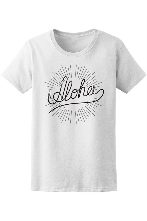 Sign Of Aloha Inscription T-Shirt Women -Image by Shutterstock, Female Large