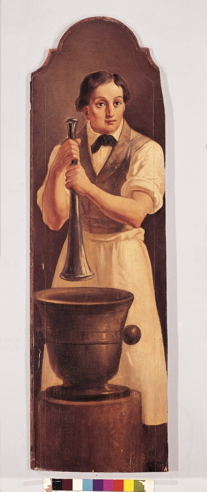 Sign Of Milanese Shop Canvas Art -  (18 x 24)