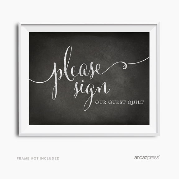 Koyal Wholesale Vintage Chalkboard Guest Quilt Sign Wedding Guestbook Table Dcor 8x11