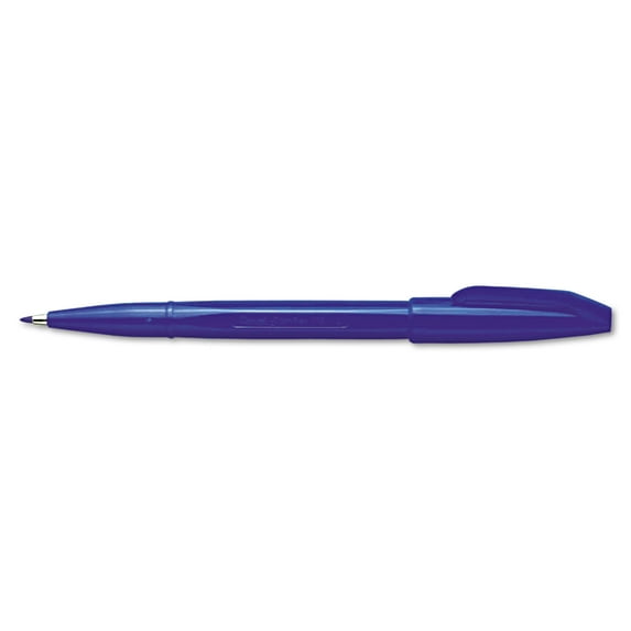 Pentel Sign Pen Porous Point Point - Bold Pen Point Type - Point Pen Point Style - Blue Ink - Blue Barrel - 12 / Dozen (S520C_40)