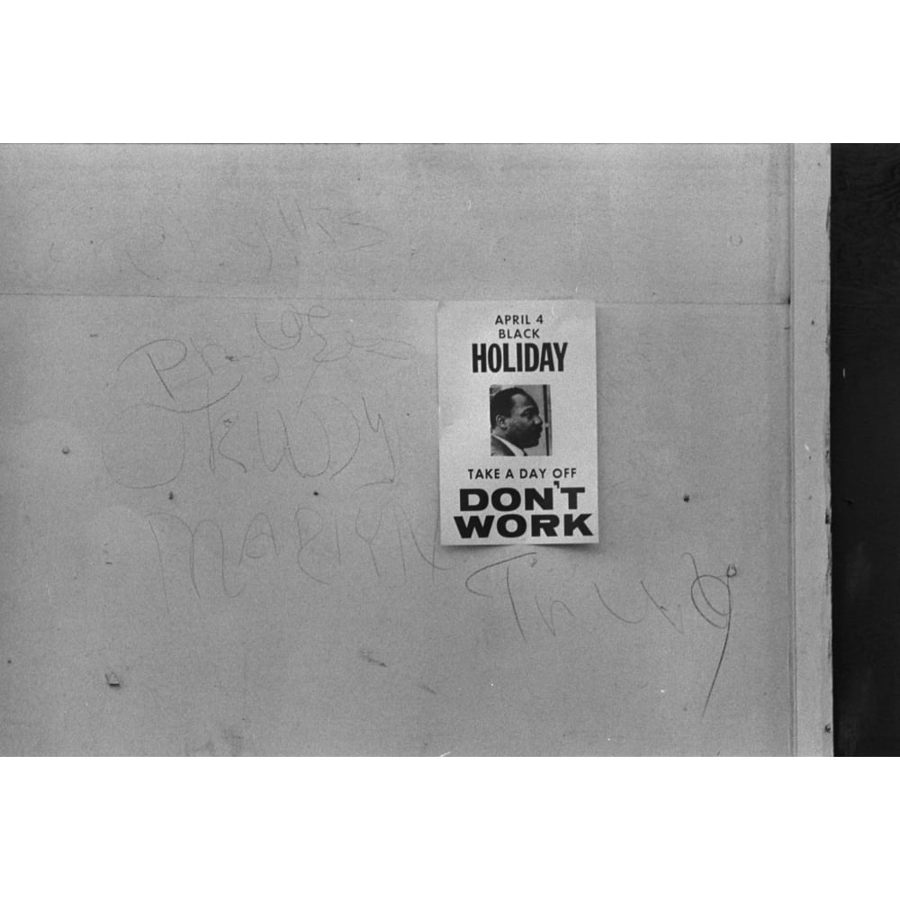 Sign Promoting A Holiday To Honor The Anniversary Of The Assassination Of Martin Luther King History