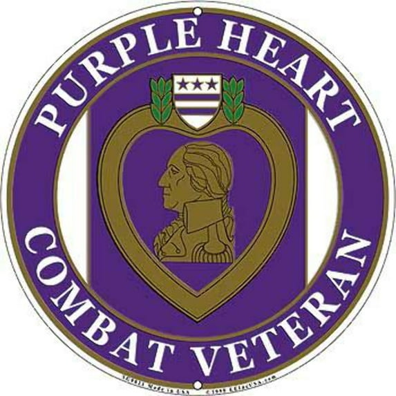 Eagle Emblems SG9021 Sign - Purple Heart - 12 in.