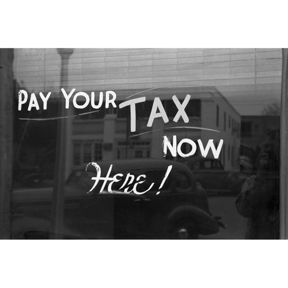 Sign Reading Pay Your Tax Now Here In Harlingen Texas Feb. 1939 Photo By Russell Lee. History